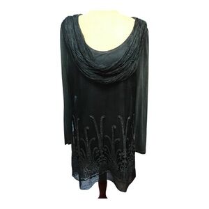 Soft Surroundings Silk Embroidered Tunic Top NWT